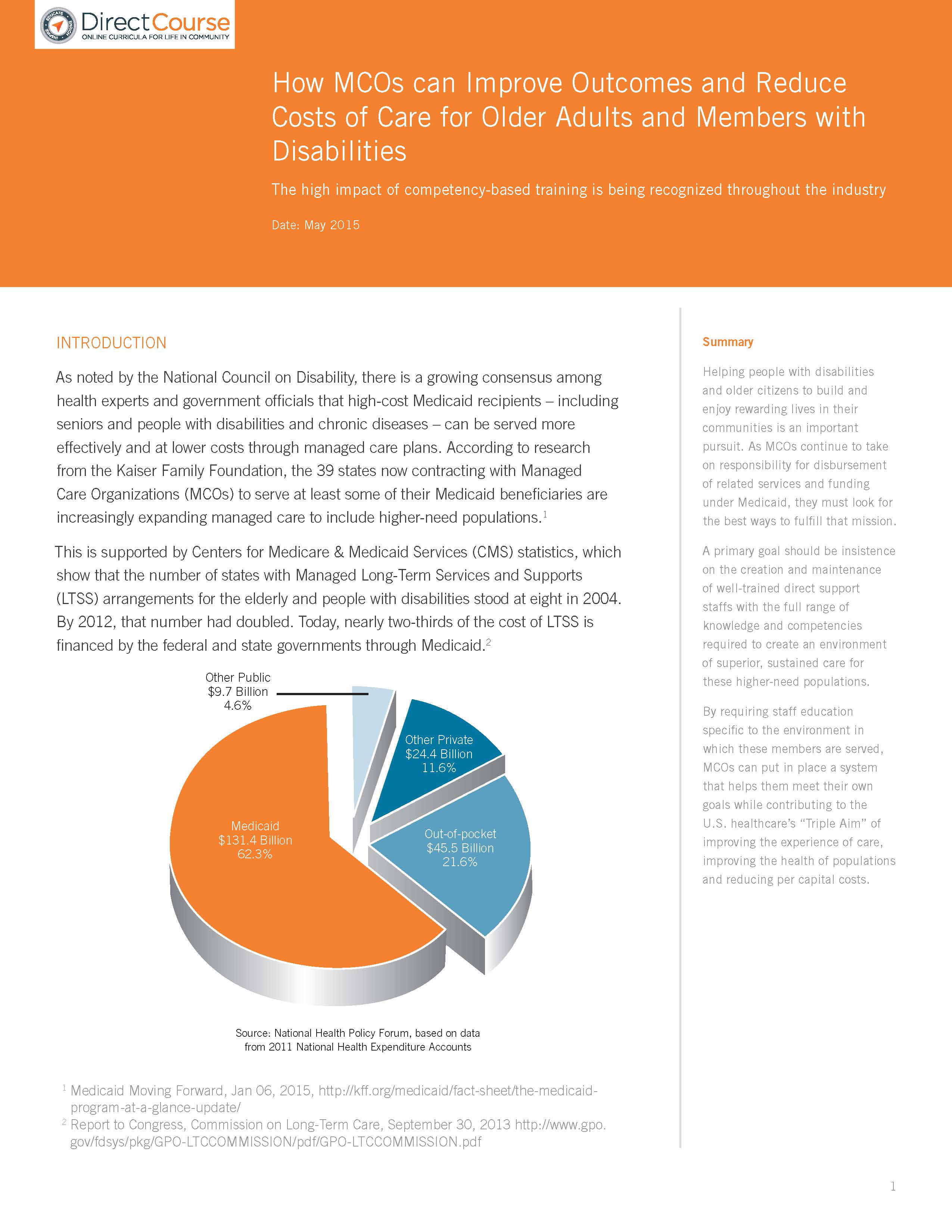 Mco Examples How MCOs can Improve Outcomes and Reduce Costs of Care for Older Adults ...